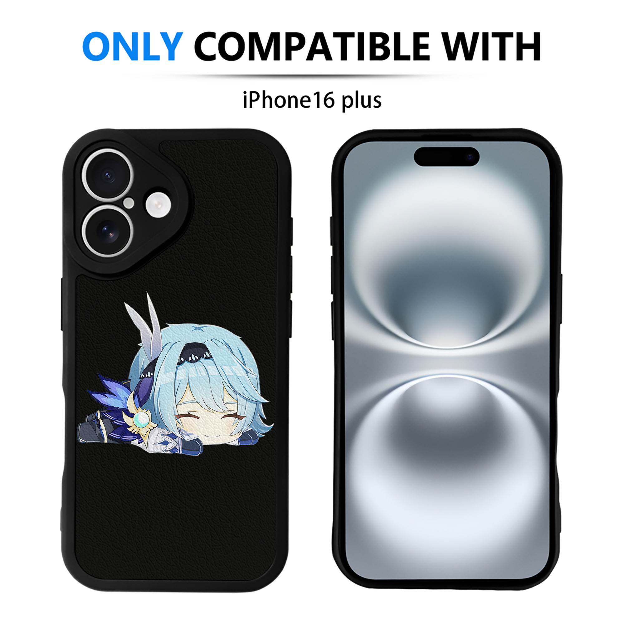 げんし神 优菈 ゆうら genshin Yūra 【iPhone 16シリーズ対応】シリコンスマホケース（レザー調） 材質：シリコン